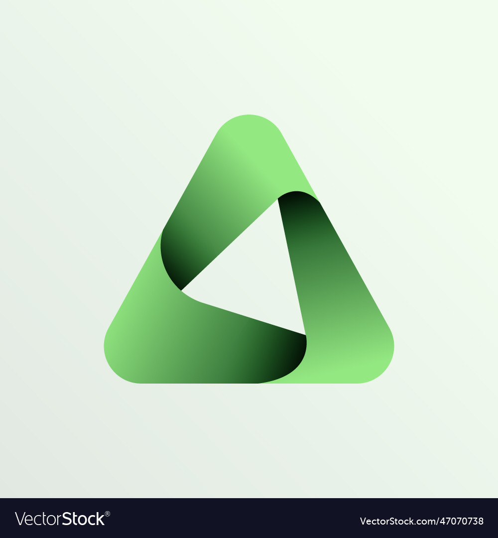 Abstract triangle logo design Royalty Free Vector Image