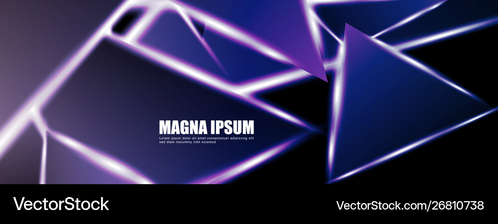 Background a luminous triangle shape design Vector Image
