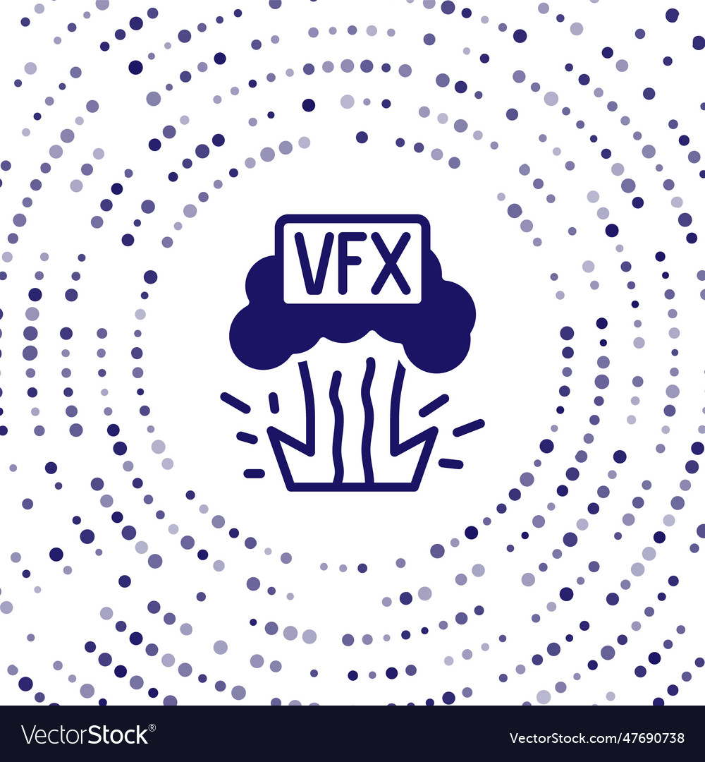 Blue vfx icon isolated on white background Vector Image