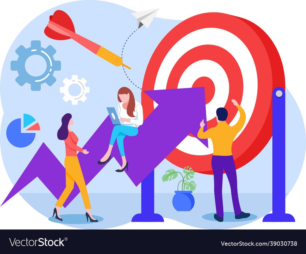 Business target Royalty Free Vector Image - VectorStock