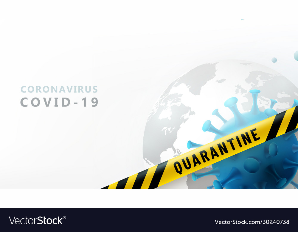 Coronavirus quarantine banner with empty Vector Image