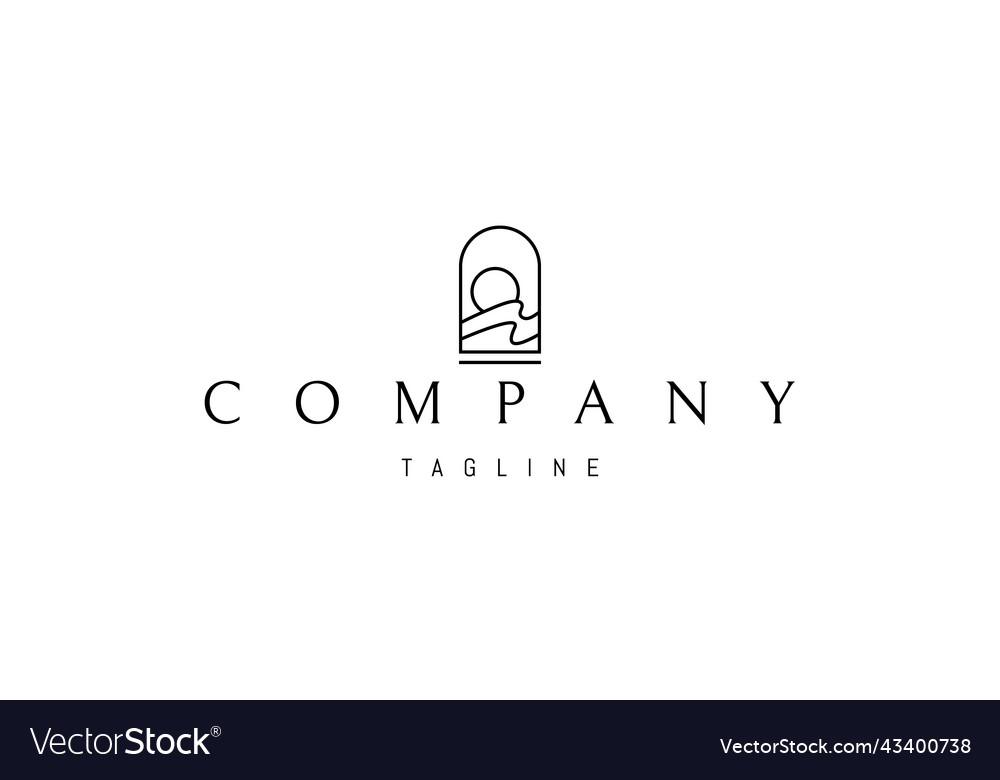 Logo on which an abstract image of waves vector image Logo on which an abstract image of waves
