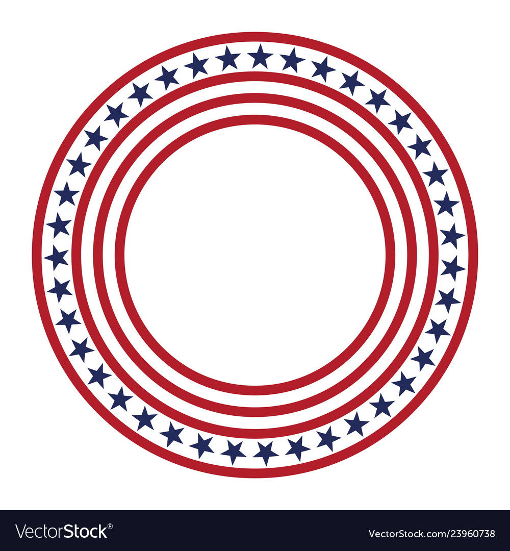 Usa Star Pattern Round Frame American Royalty Free Vector Usa Star Pattern Round Frame American Vector Image
