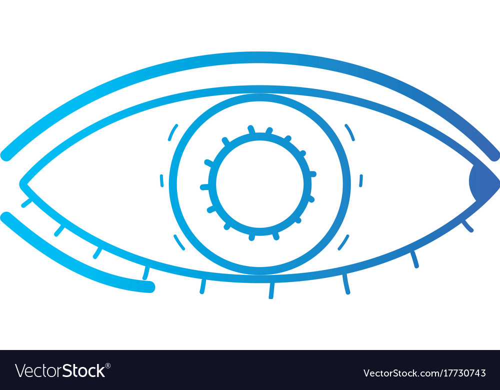 Line heath eye vision and optical care Royalty Free Vector