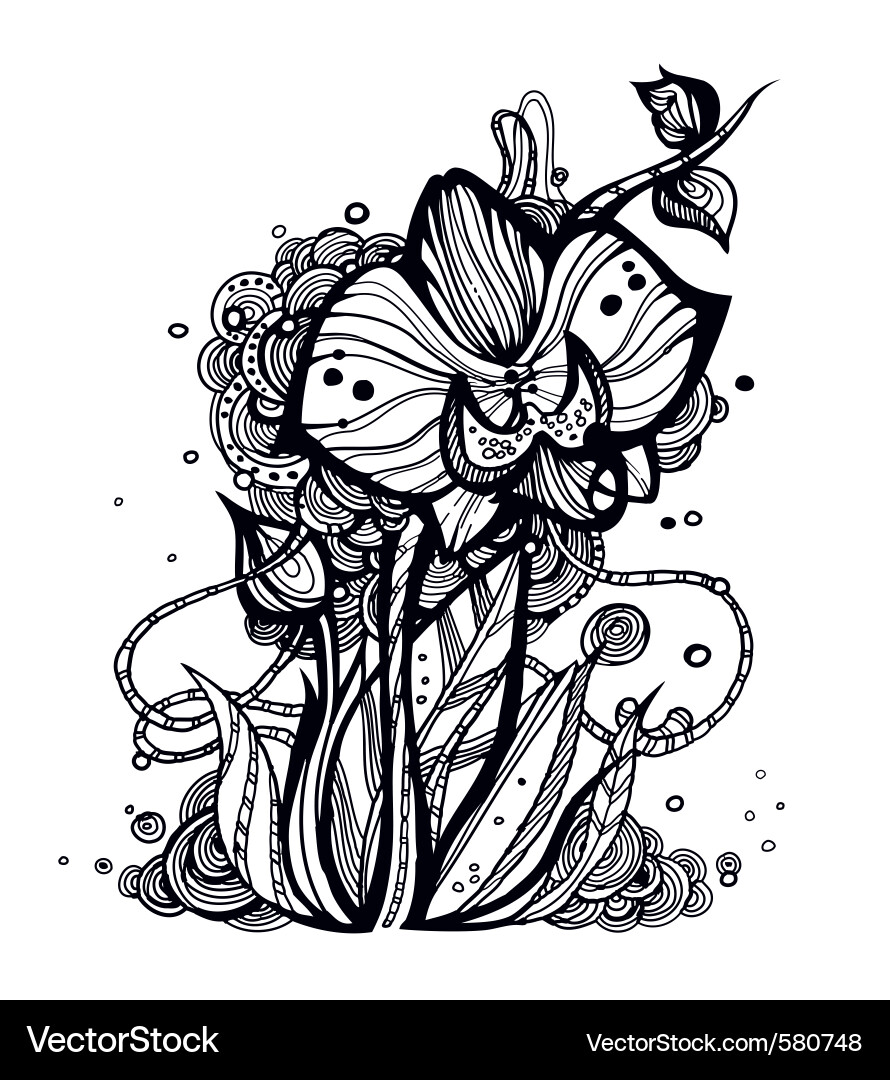 Abstract flower Royalty Free Vector Image - VectorStock