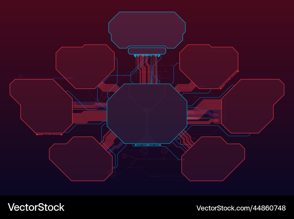 Abstract technology screen interface background Vector Image