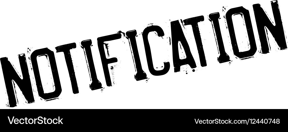 Notification rubber stamp Royalty Free Vector Image