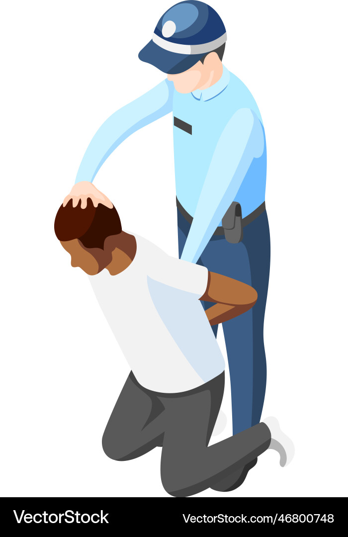 Policeman isometric Royalty Free Vector Image - VectorStock