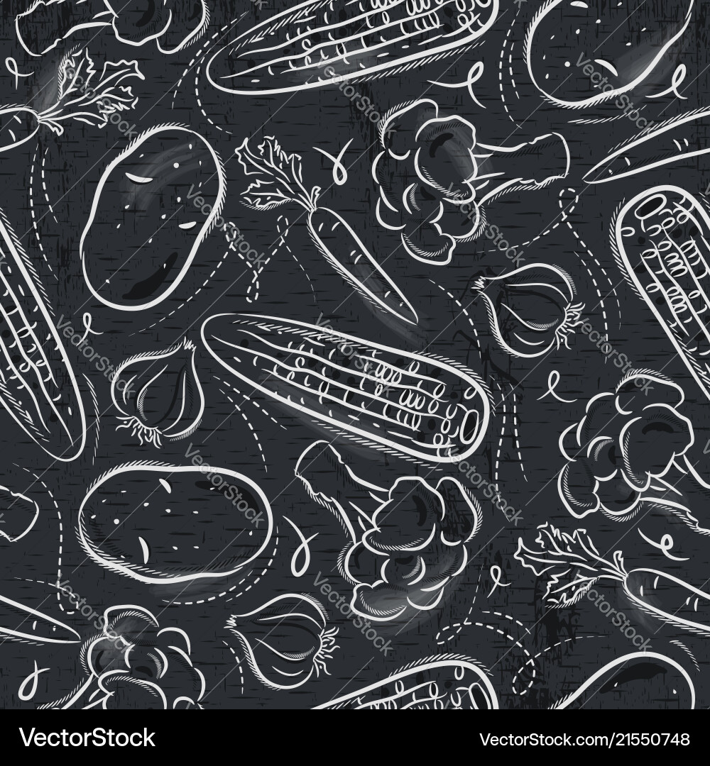 Seamless patterns with vegetable Royalty Free Vector Image