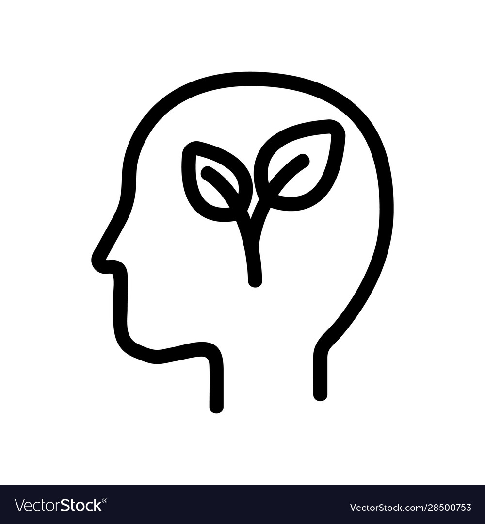 Analytical mindset icon isolated contour Vector Image