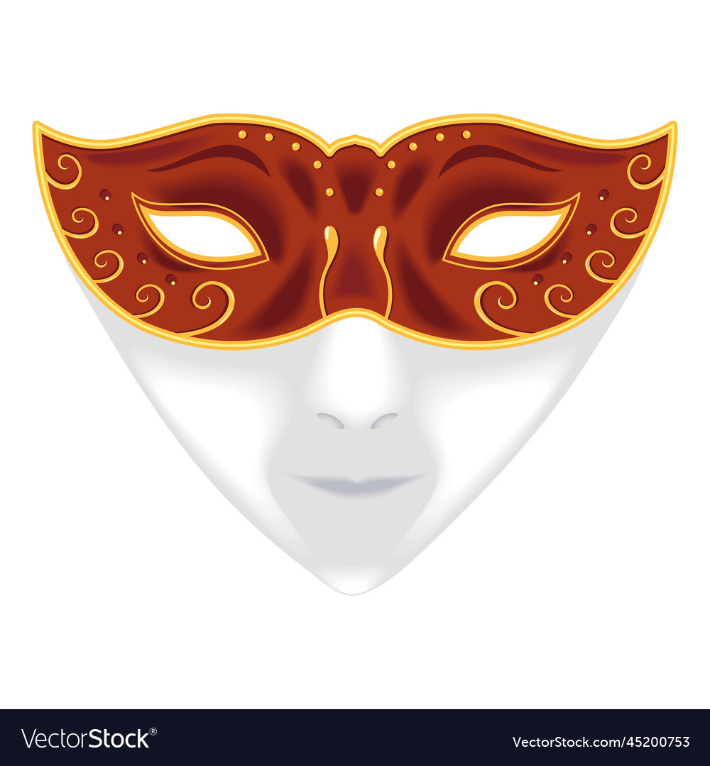 Mask shrove tuesday Royalty Free Vector Image - VectorStock