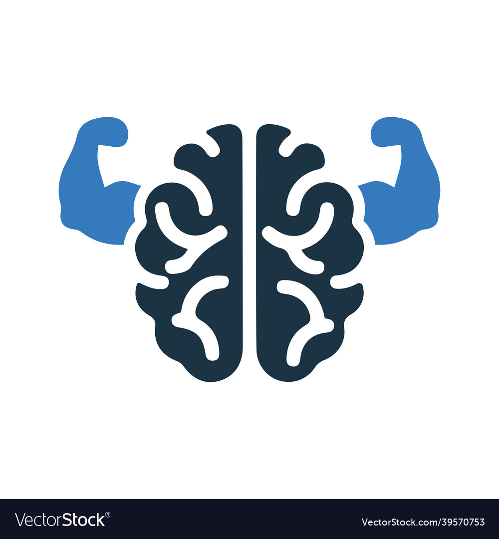 Mind power brain icon simple editable design Vector Image