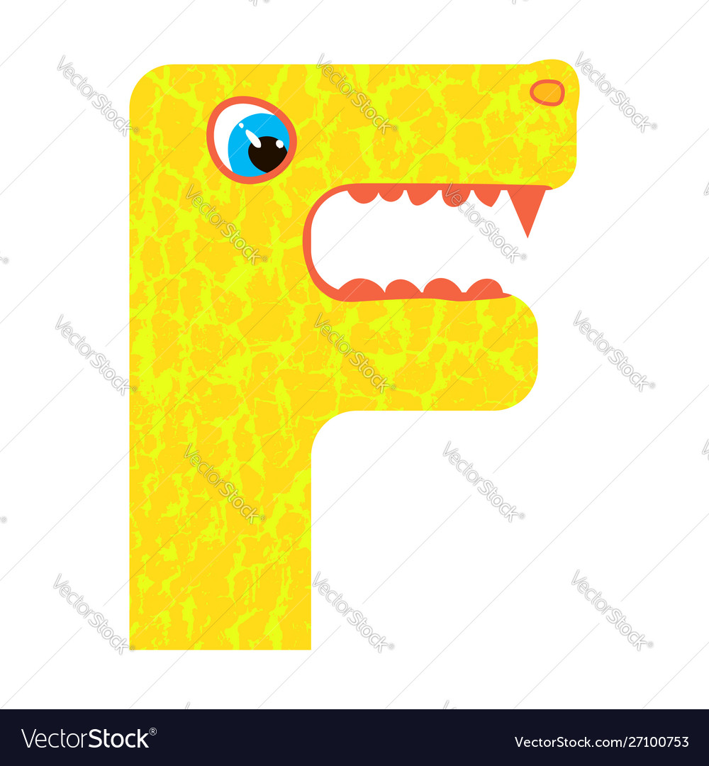 Premium Vector  Monster alphabet coloring page letter f