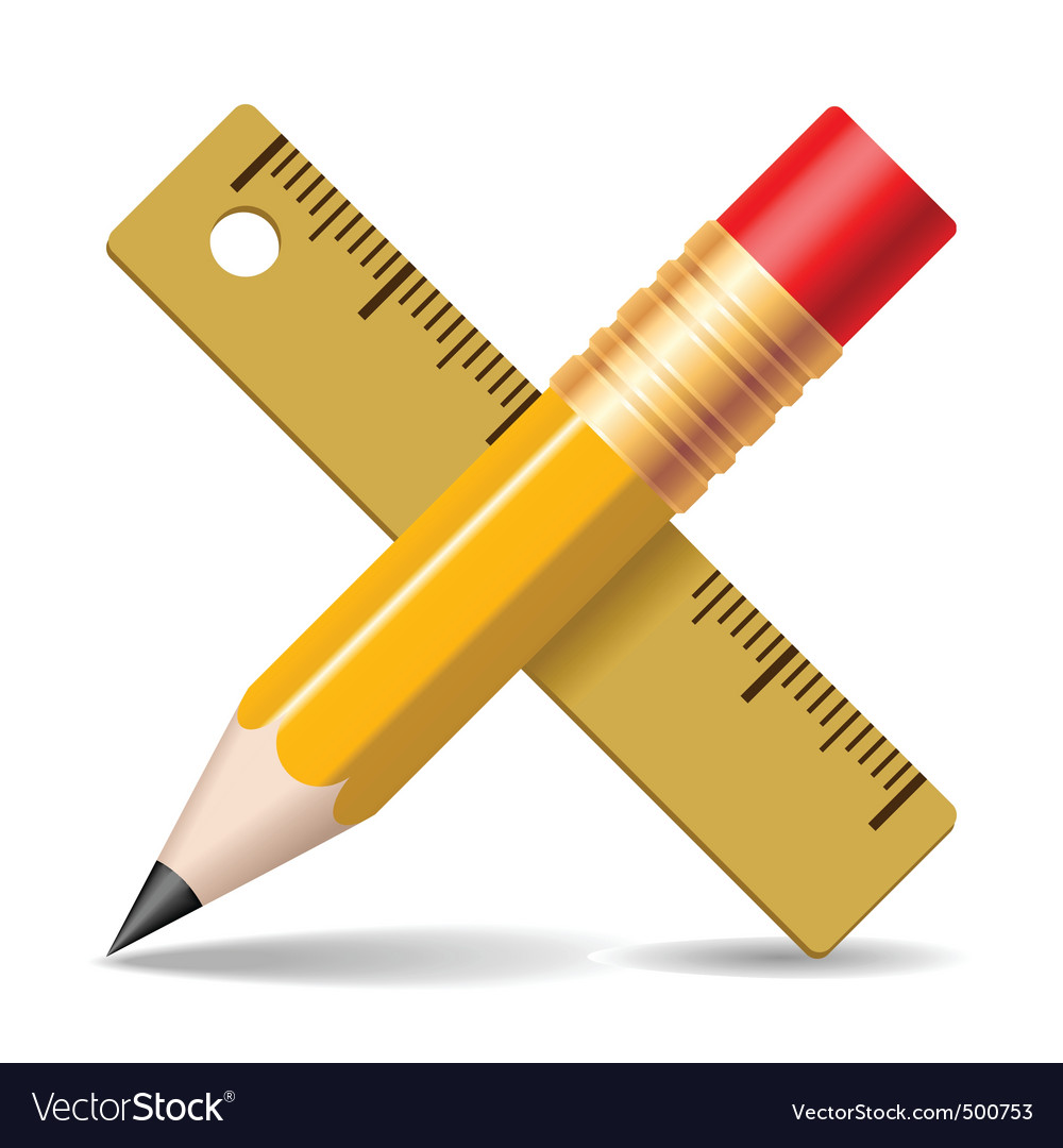 Download Pencil ruler Royalty Free Vector Image - VectorStock