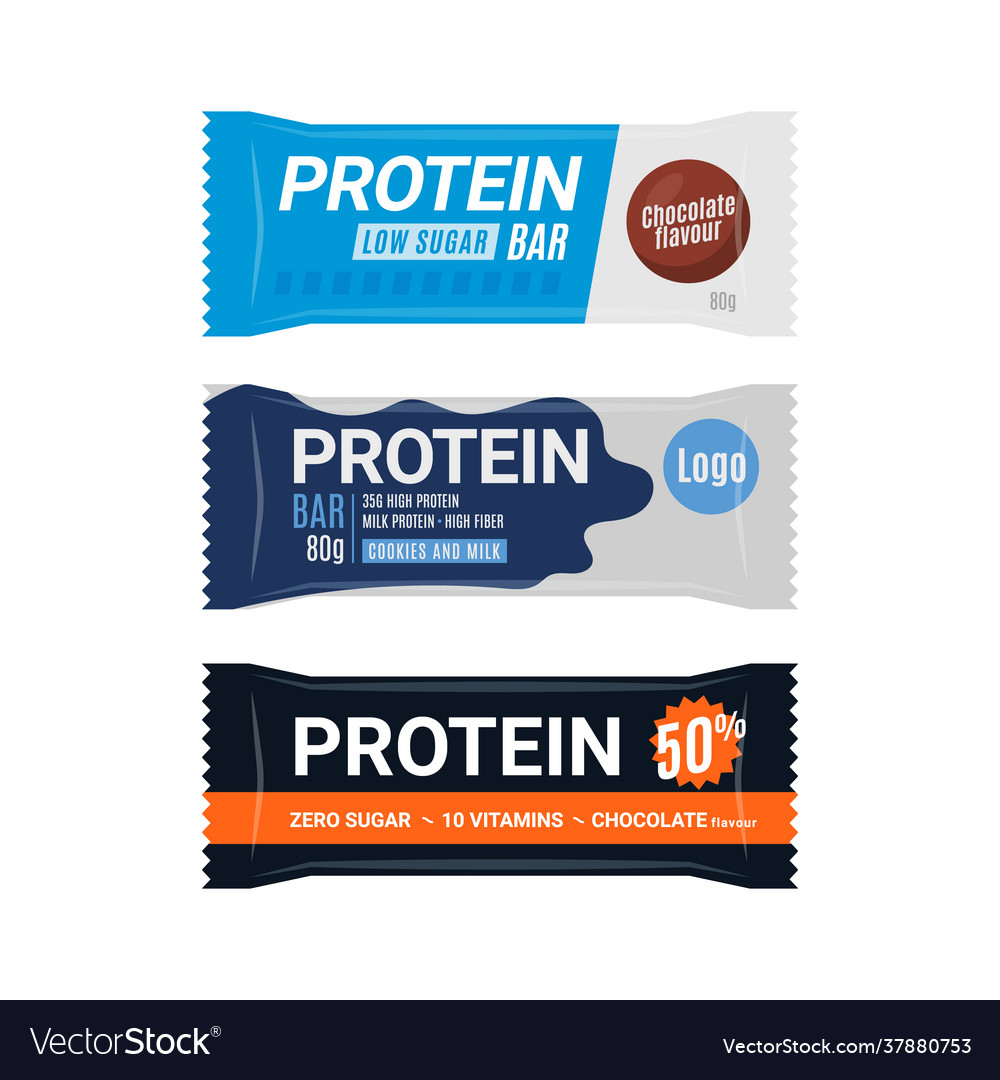 Protein bar icon snack chocolate energy Royalty Free Vector