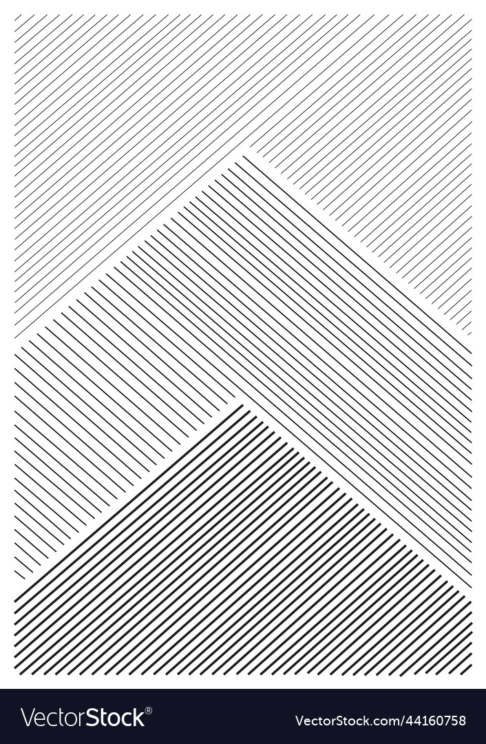 Geometric triangle lines design black and white Vector Image