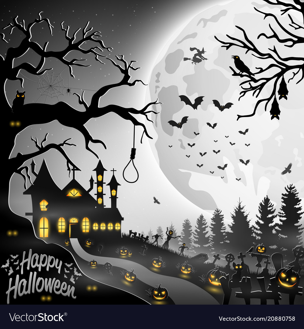 Halloween background Royalty Free Vector Image