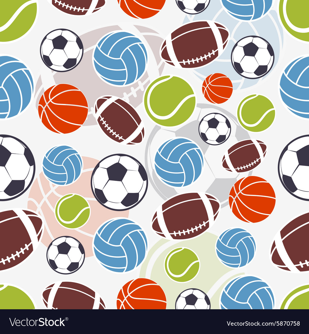 Seamless sports pattern Royalty Free Vector Image