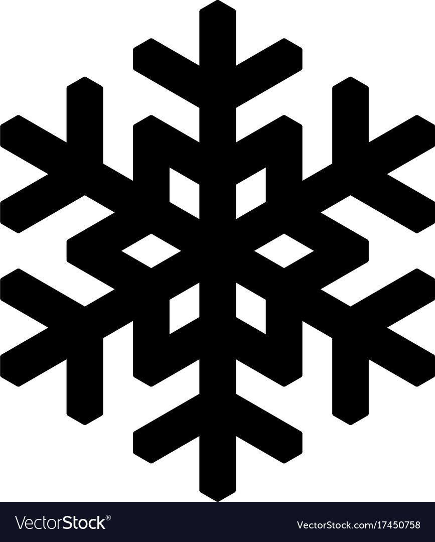 Download Snowflake icon christmas and winter theme simple Vector Image