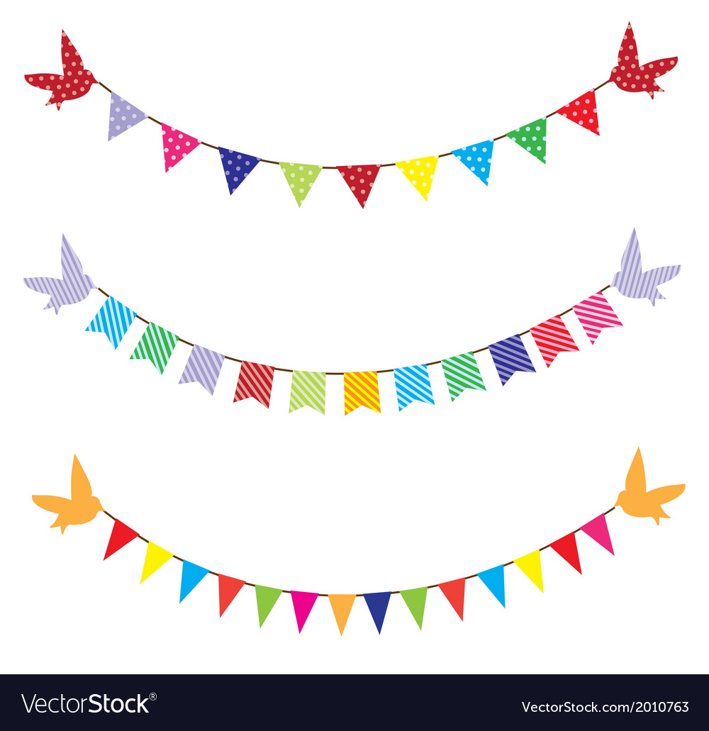 Bunting birds Royalty Free Vector Image - VectorStock