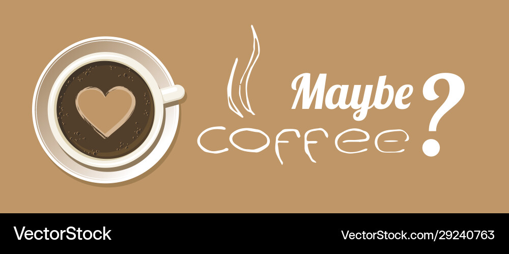 Espresso Cup With Latte Art Banner Royalty Free Vector Image