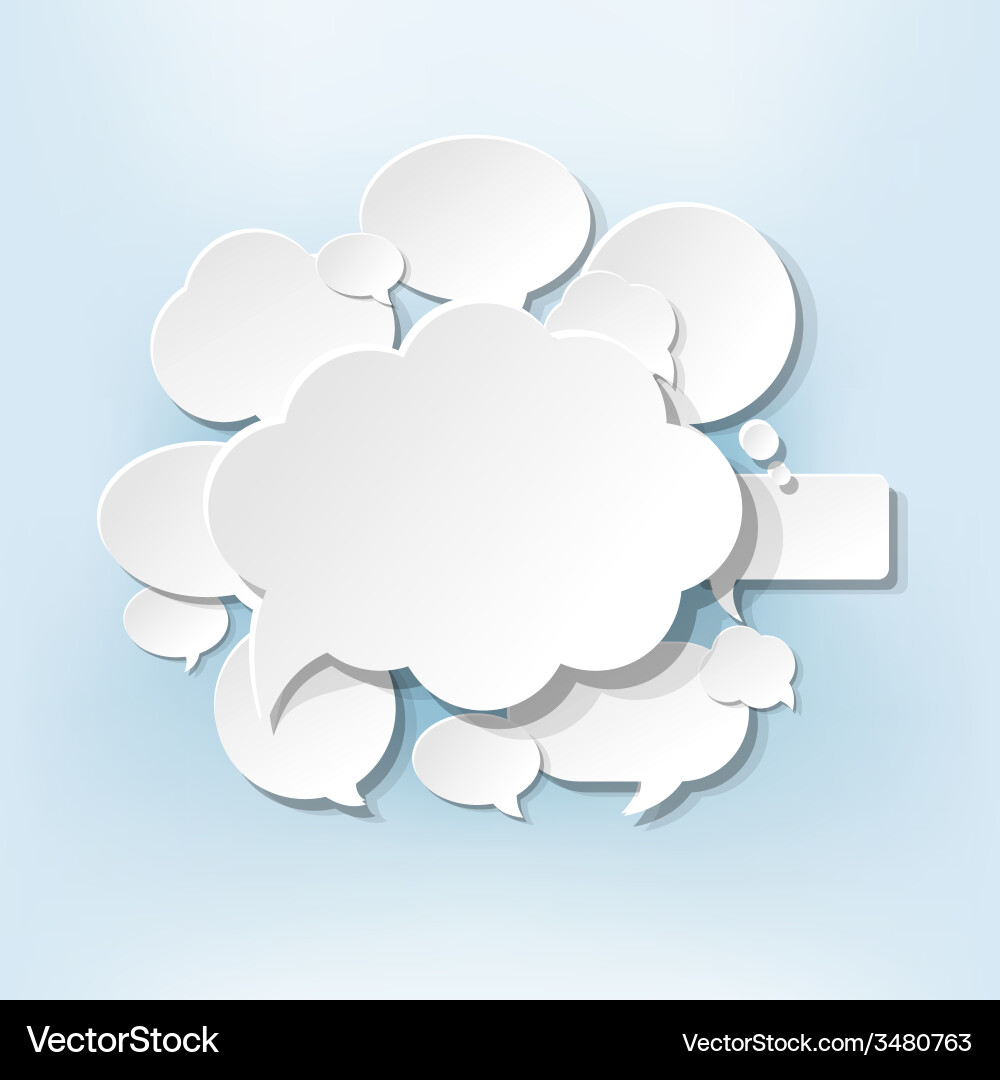 Speech bubbles design Royalty Free Vector Image