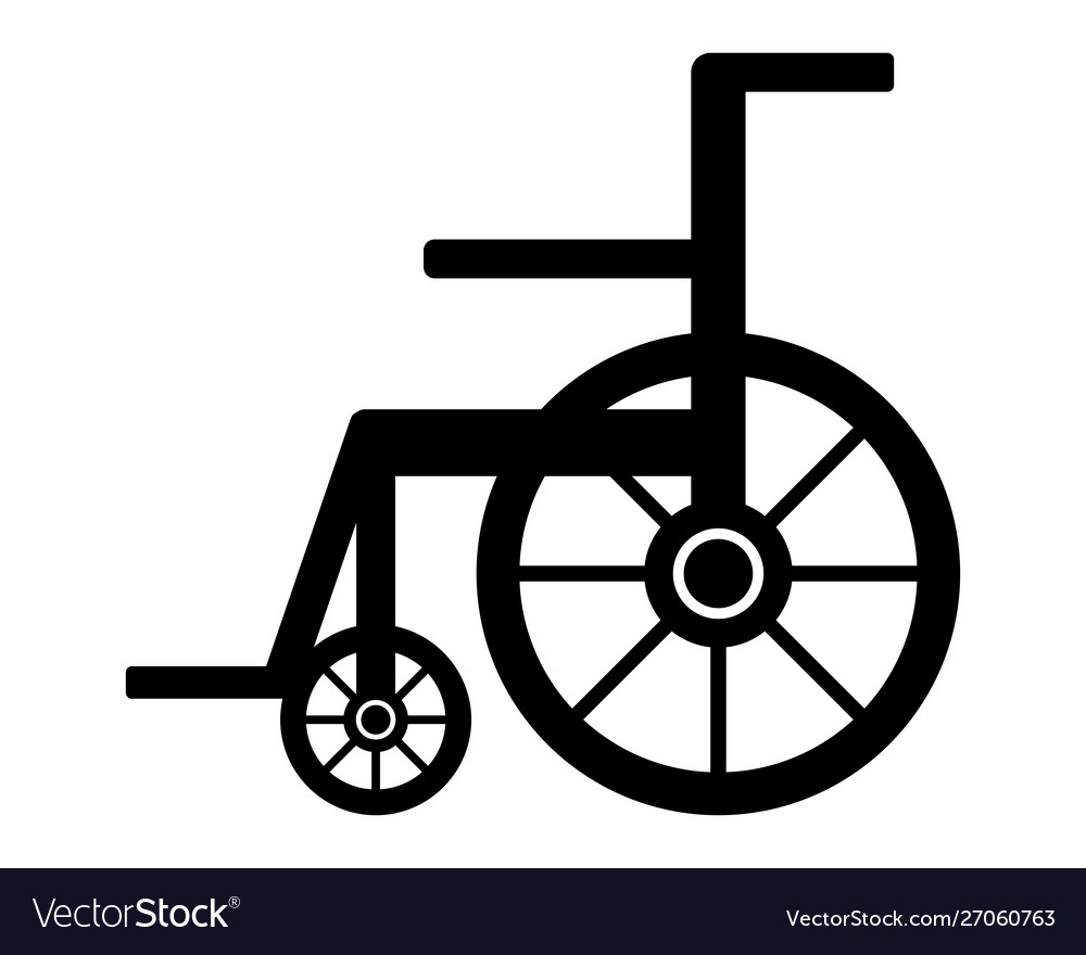 Wheel chair on white background Royalty Free Vector Image