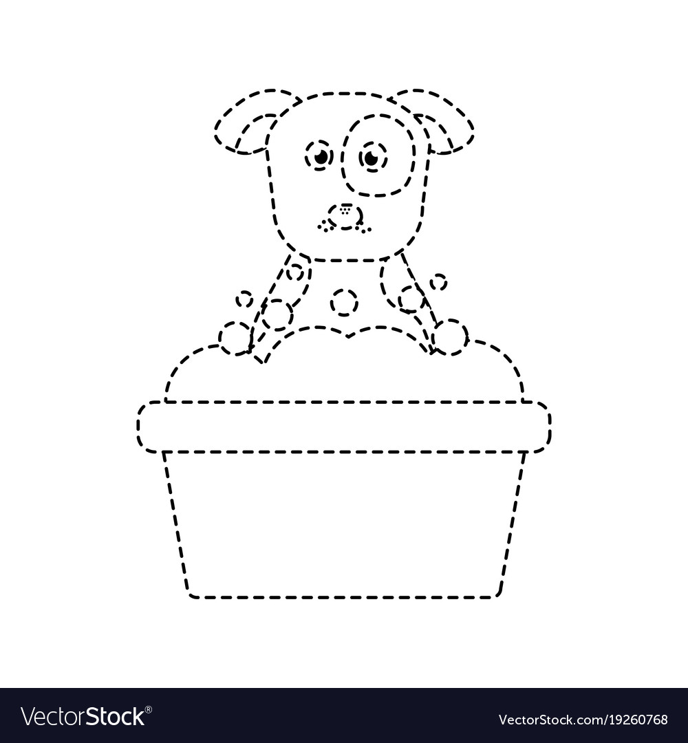 Cartoon dog grooming foam clean Royalty Free Vector Image Cartoon dog grooming foam clean Royalty Free Vector Image