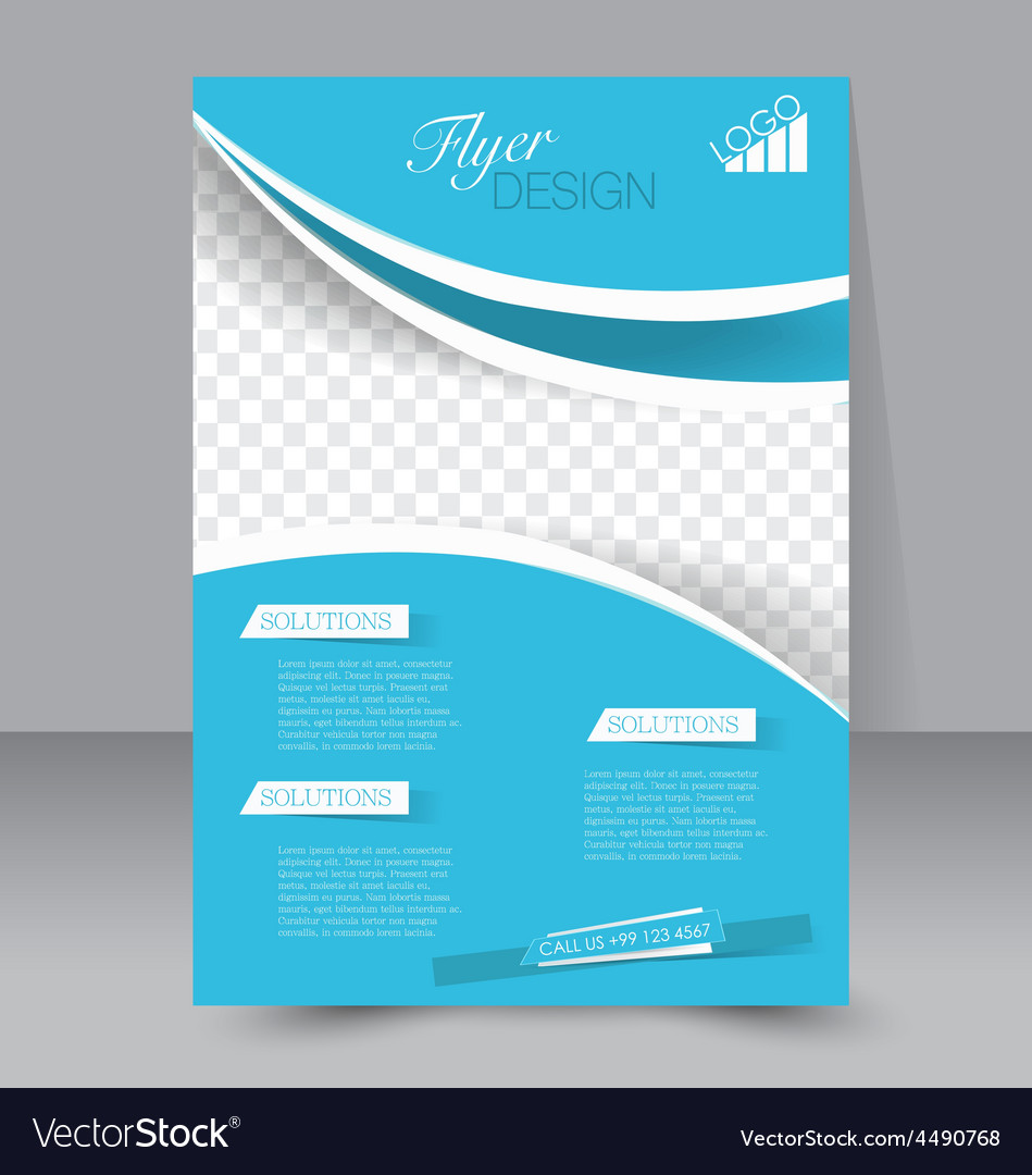 Flyer Template Business Brochure Editable Vector Image