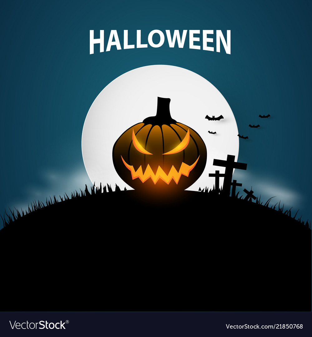 Halloween banner background Royalty Free Vector Image