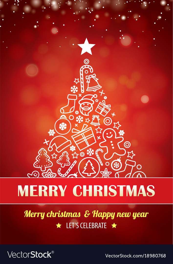 Merry christmas party for flyer brochure design Vector Image