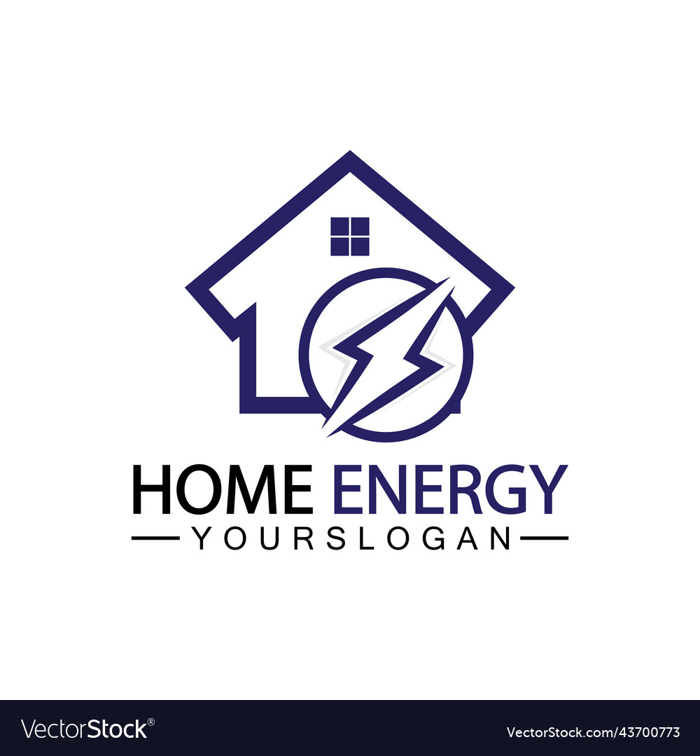 Home power energy logo icon symbol design Vector Image