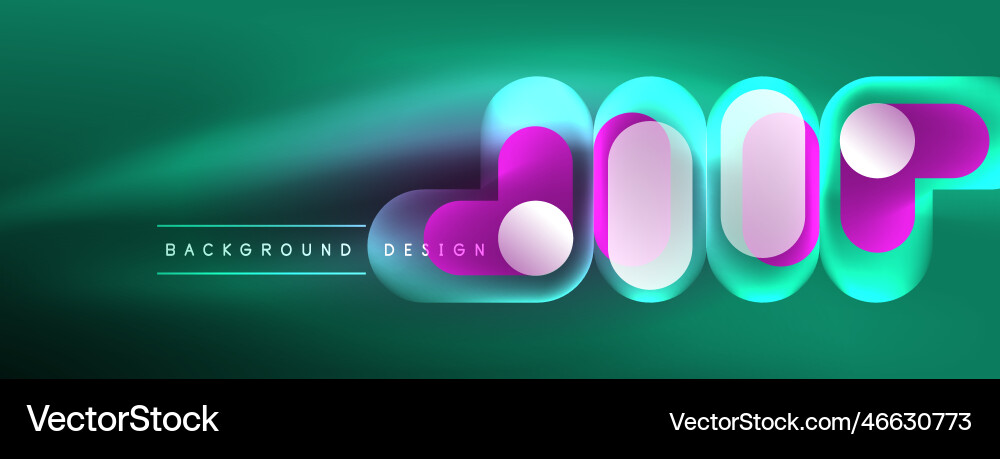 Neon circle abstract background template Vector Image