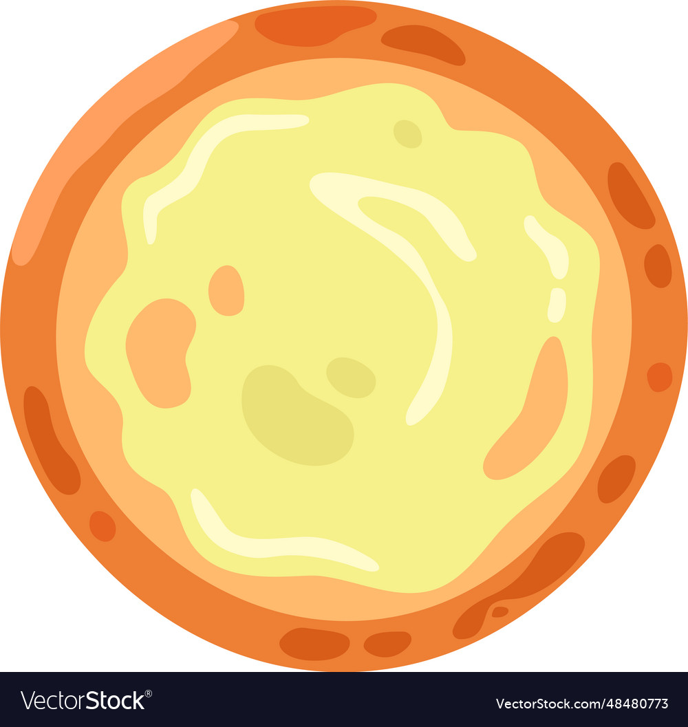 Pizza crust with cheese Royalty Free Vector Image