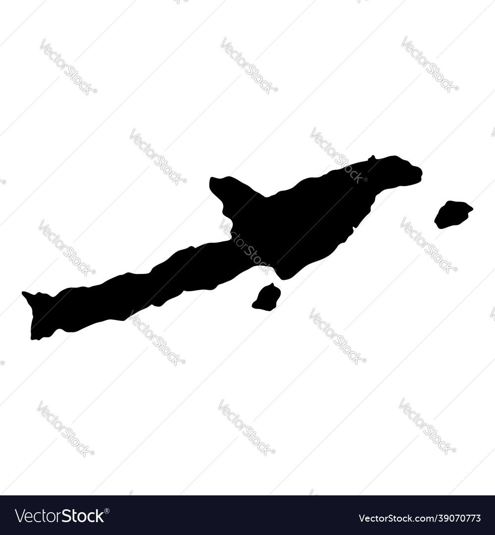 Qeshm island iran map silhouette Royalty Free Vector Image