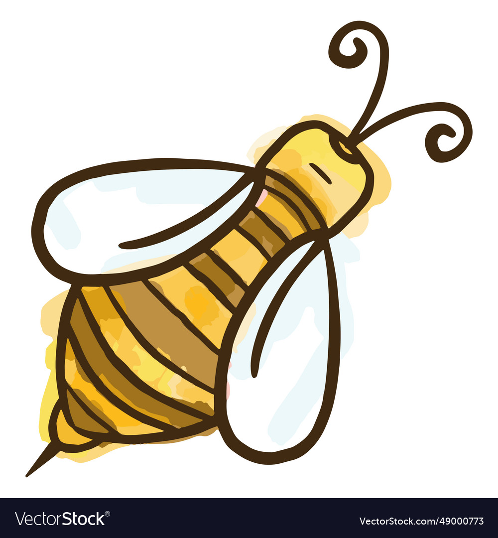 Simple Honey Bee Royalty Free Vector Image - Vectorstock