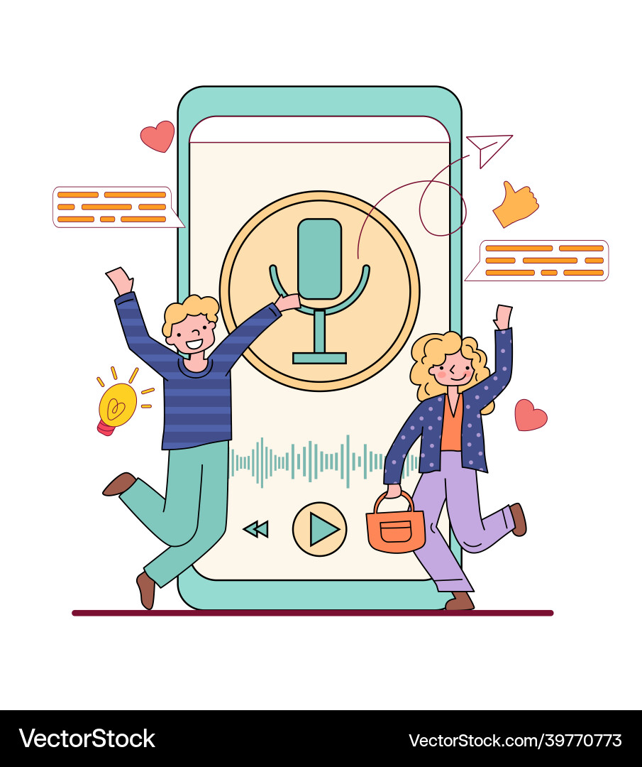 Voice message concept Royalty Free Vector Image