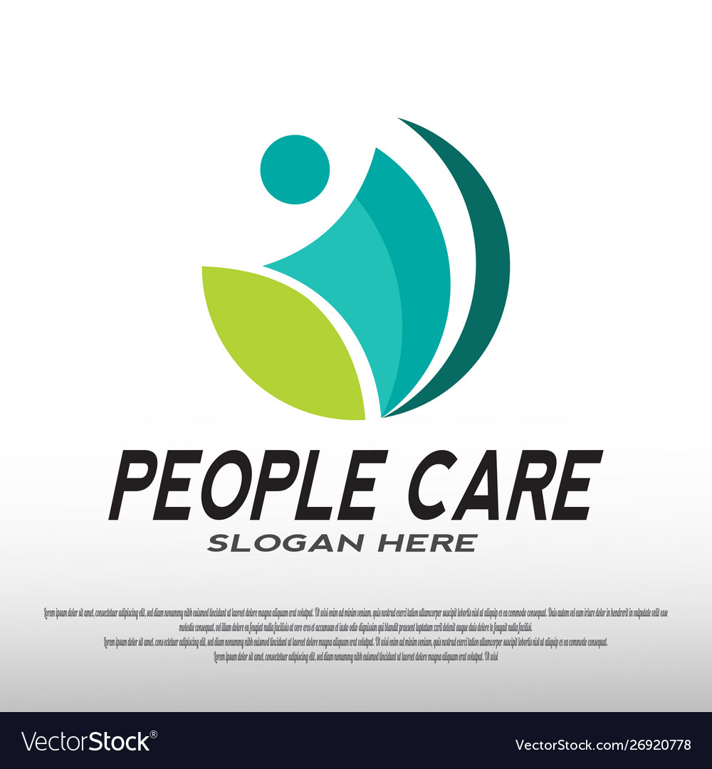 Family health care logo design Royalty Free Vector Image