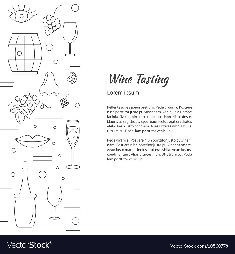 Winemaking Wine Tasting Graphic Design Concept Vector Image