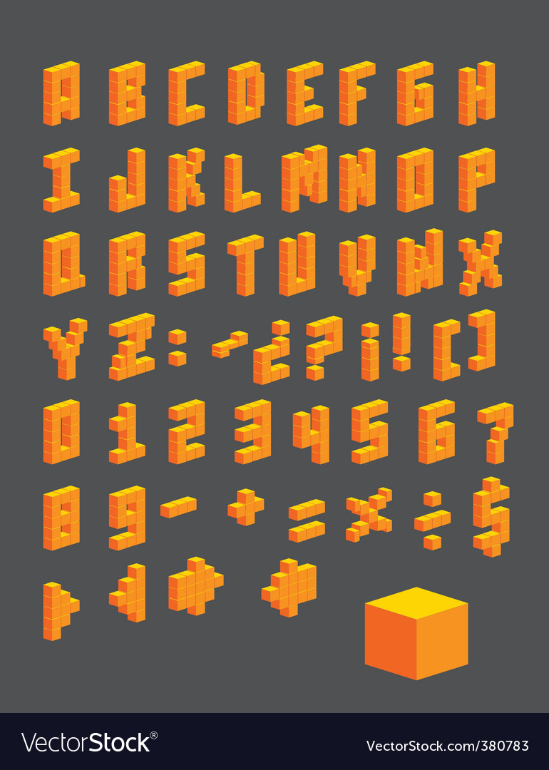 Abc boxes Royalty Free Vector Image VectorStock