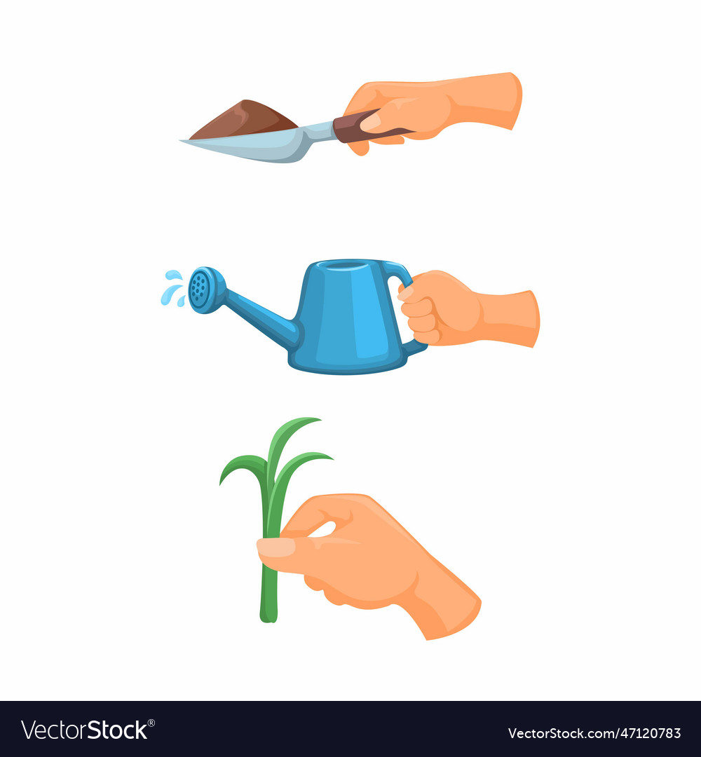 Farming hand gesture agriculture education symbol Vector Image