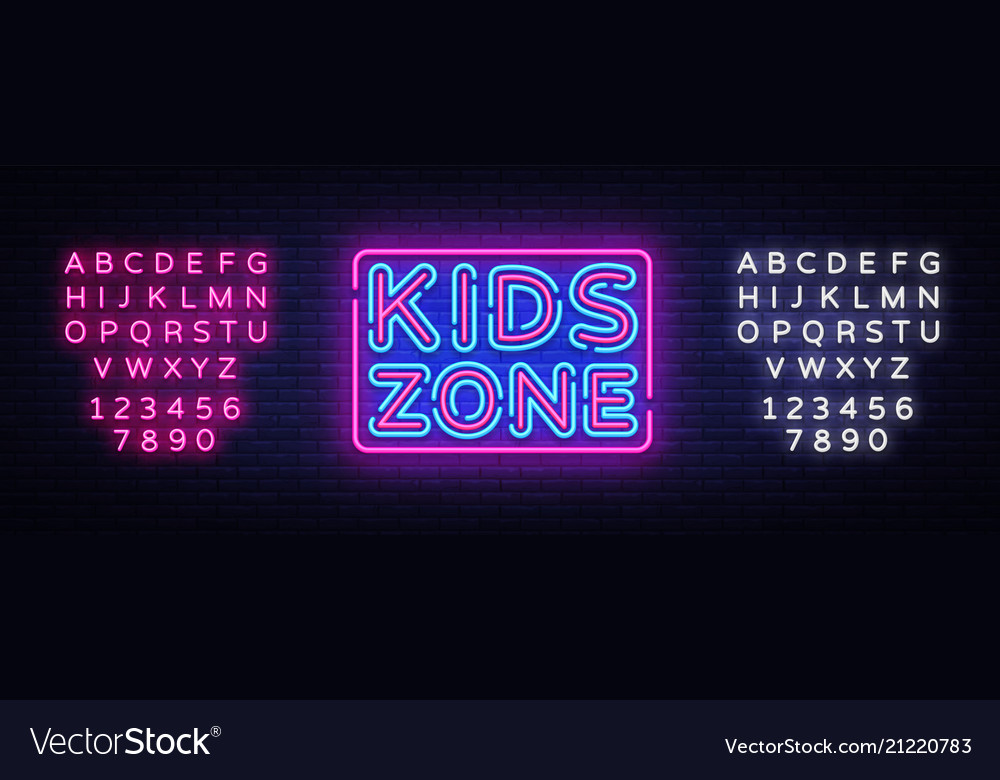 kids neon sign