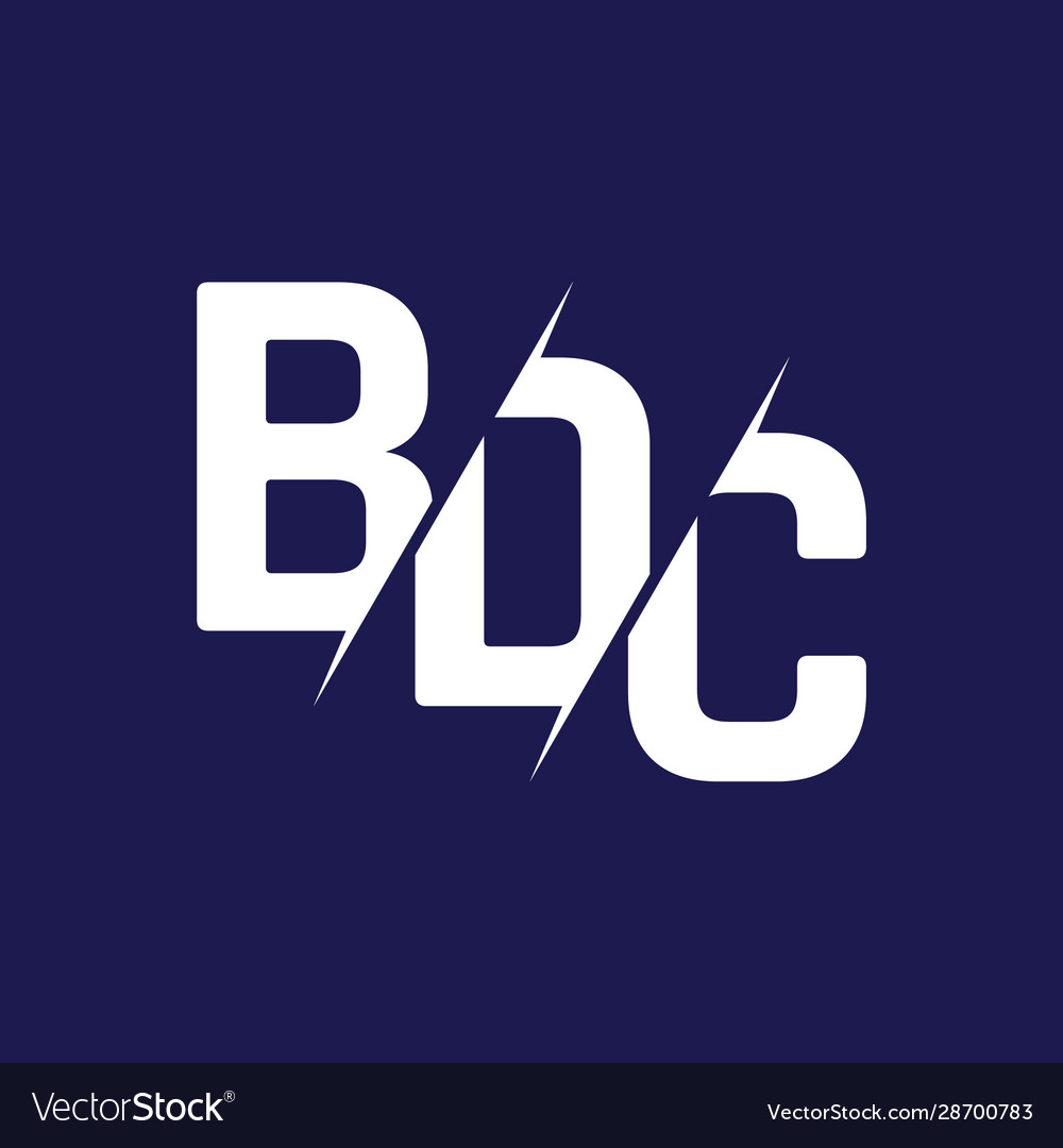 Monogram letters initial logo design bdc Vector Image