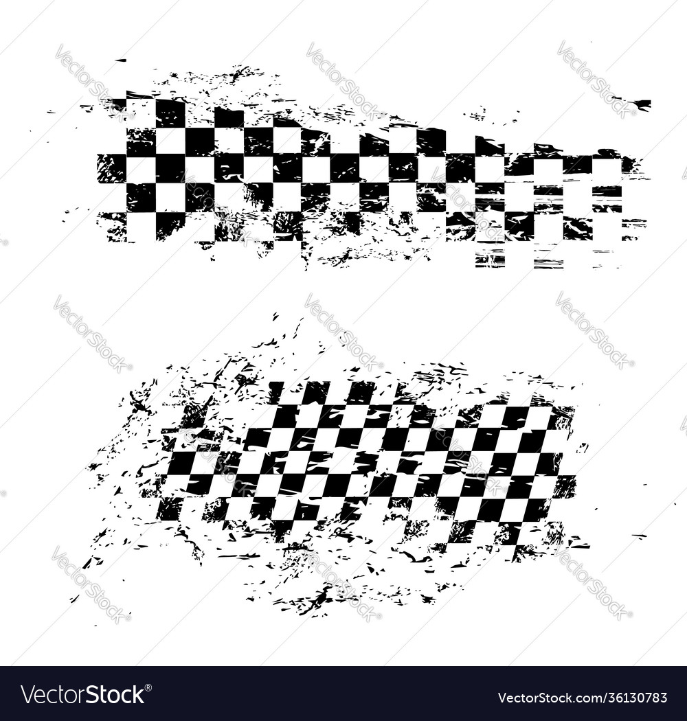 Race flag grunge pattern sports symbol vector image Race flag grunge pattern sports symbol