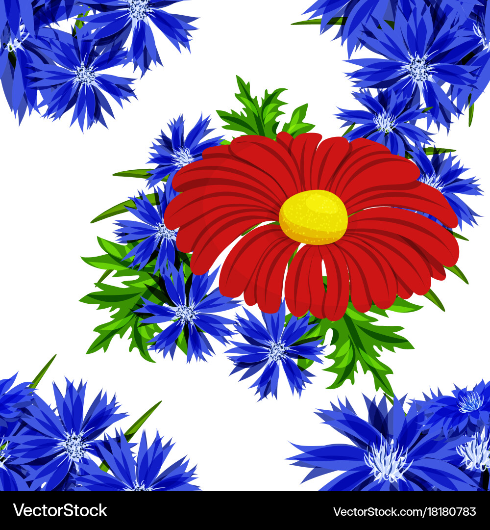 Seamless flower pattern Royalty Free Vector Image