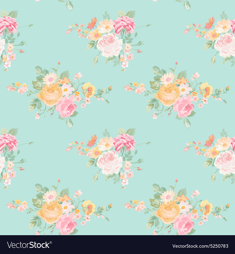 Vintage flowers background Royalty Free Vector Image