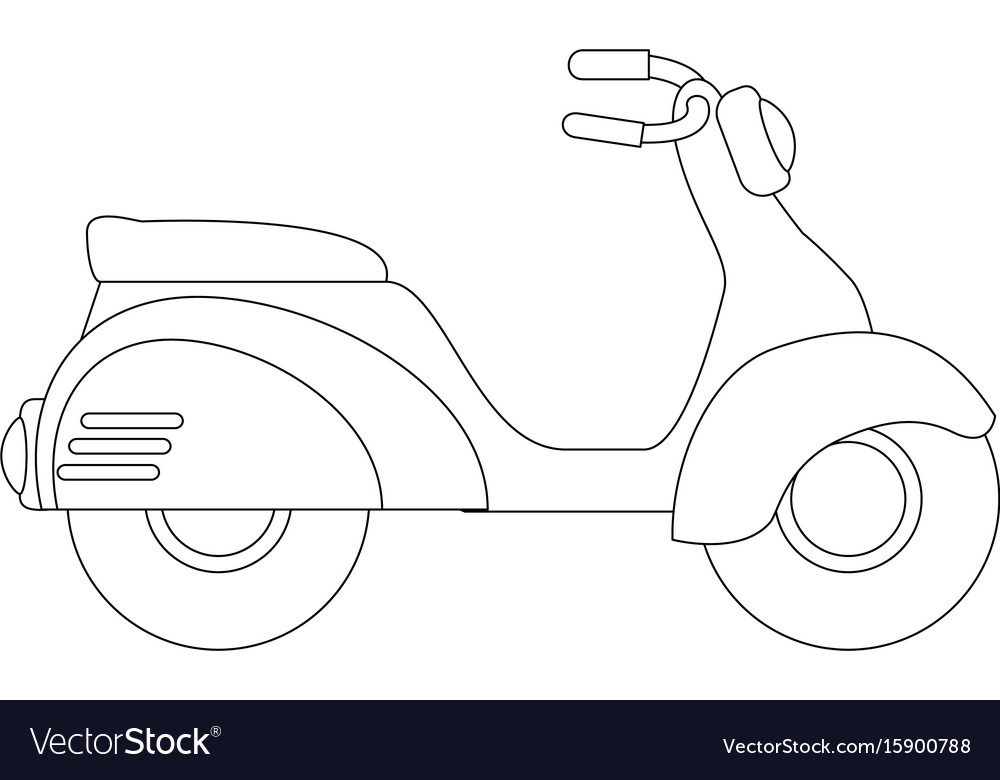 Isolated cute motorcycle Royalty Free Vector Image