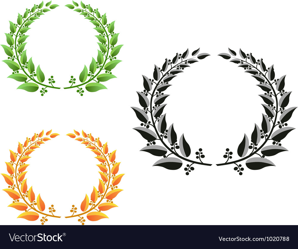 Laurel wreaths Royalty Free Vector Image - VectorStock