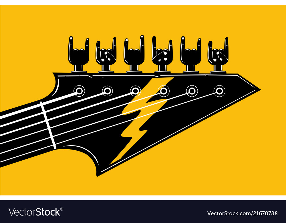 Rock and roll indie festival and party template vector image Rock and roll indie festival and party template