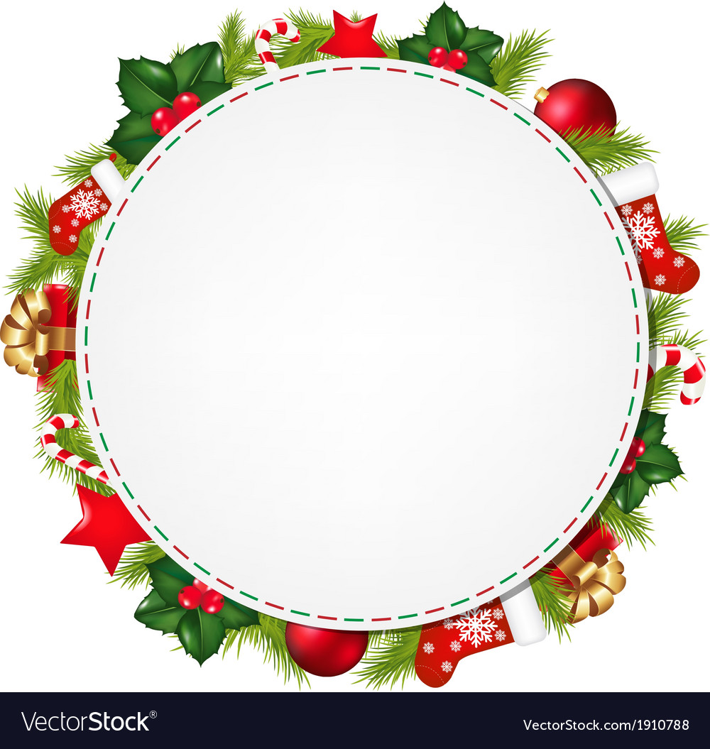 Speech bubble with christmas symbol Royalty Free Vector